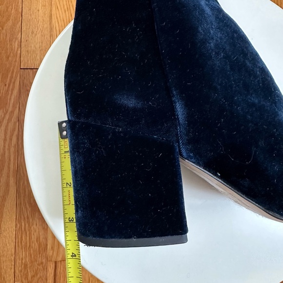 Anthropologie Sam Edelman Blue Velvet Taye Ankle Booties size 8-1/2 - Picture 15 of 17